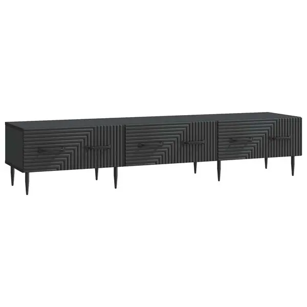 Begränsad tid vidaXL TV-skåp med låda Svart 147 x 34,5 x 30 cm Konstruerat trä