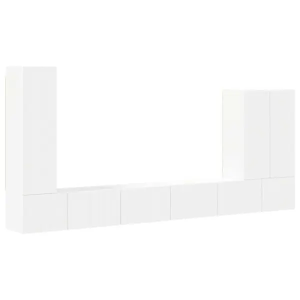 vidaXL TV väggskåp set Väggmonterad 6 pcs Vit Beställ idag