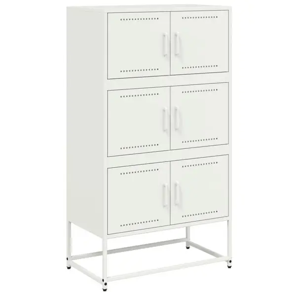 Begränsat erbjudande vidaXL Skänk vit 68,5x38,5x123,5 cm stål