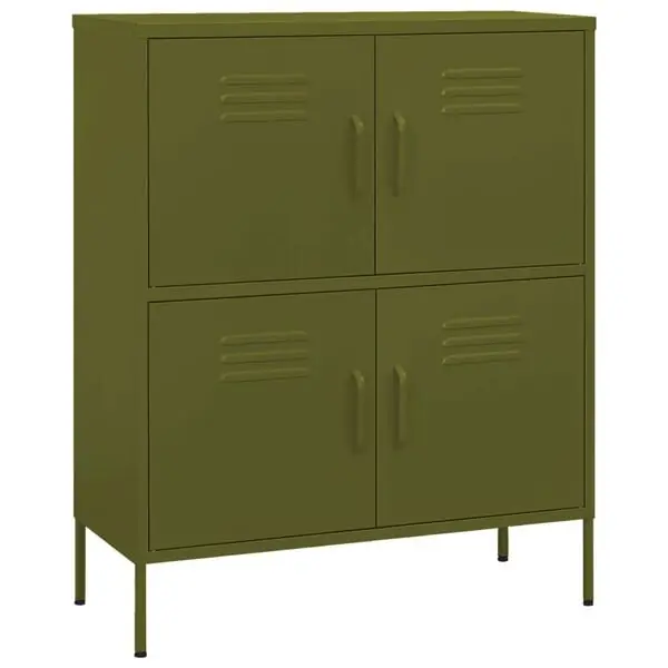 Snabb leverans vidaXL Förvaringsskåp olivgrön 80x35x101,5 cm stål