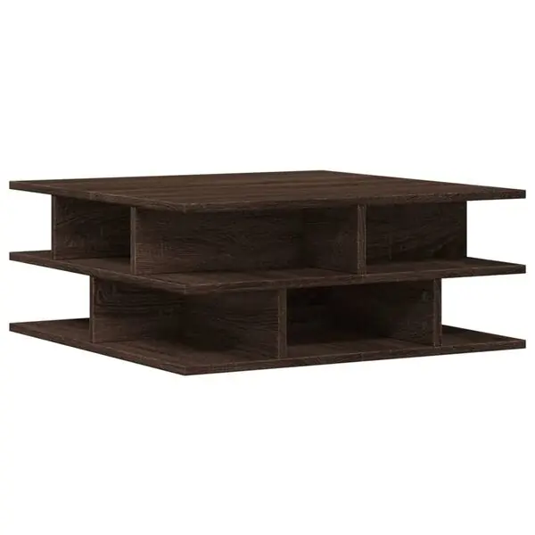 risnedsättning vidaXL Soffbord brun ek 70x70x29 cm konstruerat trä