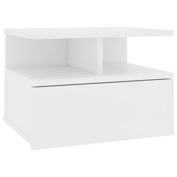 vidaXL Svävande sängbord vit 40x31x27 cm konstruerat trä Populärt val