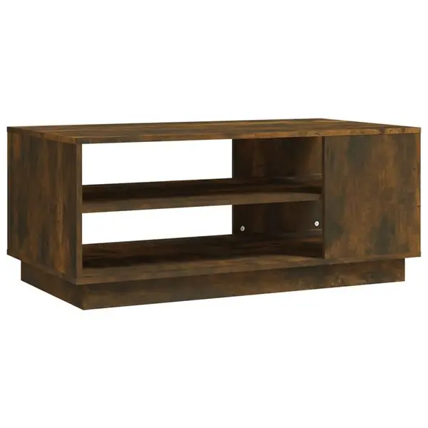 vidaXL Soffbord rökfärgad ek 102x55x43 cm konstruerat trä Säker betalning