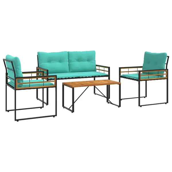 Beställ nu vidaXL Utemöbelset med kudde 4 pcs Turkos