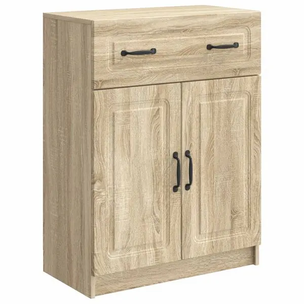 vidaXL Sideboard med låda Sonoma-ek 66 x 34,5 x 87 cm Konstruerat trä Sänkt pris