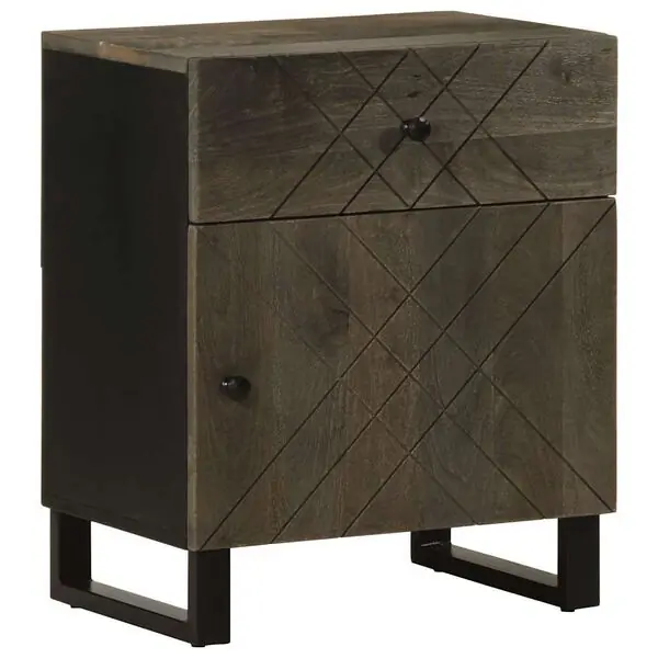 vidaXL Sängbord svart 50x33x60 cm massivt mangoträ Kundfavorit