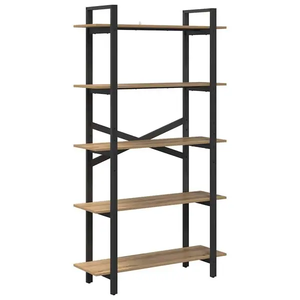 Sänkt pris vidaXL Hyllsystem Artisan Ek 100 x 33,5 x 178 cm Konstruerat trä