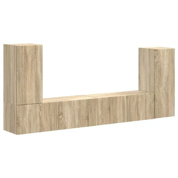 Bästa pris vidaXL TV-bänkset 4 pcs Sonoma-ek Konstruerat trä