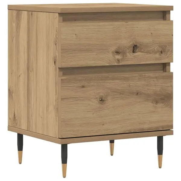 vidaXL Sängbord artisan ek 40x35x50 cm konstruerat trä Kampanjpris