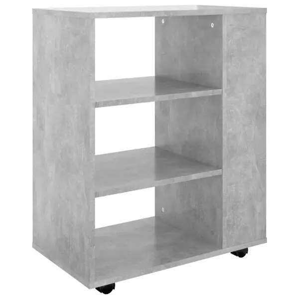Kampanjpris vidaXL Skåp med hjul betonggrå 60x35x75 cm konstruerat trä
