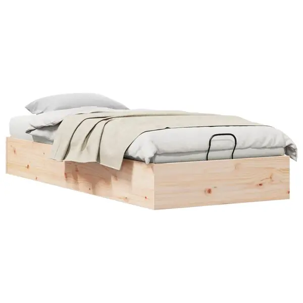 Bästa pris vidaXL Bäddsoffa med förvaring Naturfärg 70 x 190 cm Massivt furu