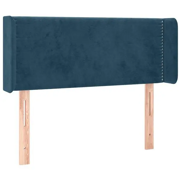 vidaXL Sänggavel med kanter mörkblå 103x16x78/88 cm sammet Fynd