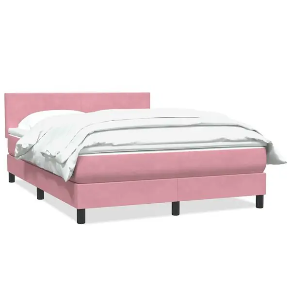 Rabatter vidaXL Ramsäng med madrass rosa 160x220 cm sammet