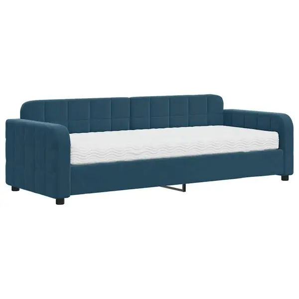 Populärt val vidaXL Dagbädd med madrass blå 80x200 cm sammet