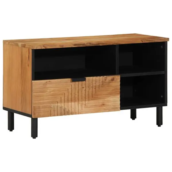 Handla nu vidaXL TV-skåp med låda Brun 80 x 33 x 46 cm Massivt mangoträ