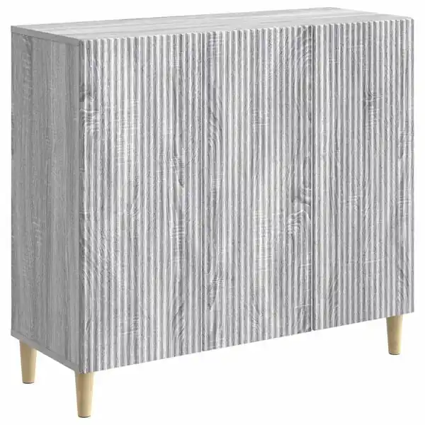vidaXL Sideboard Grå sonoma-ek 89 x 34,5 x 80 cm Konstruerat trä Snabb frakt