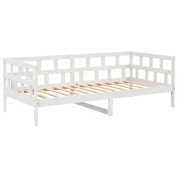 vidaXL Dagbädd vit 90x200 cm massiv furu Kampanjpris