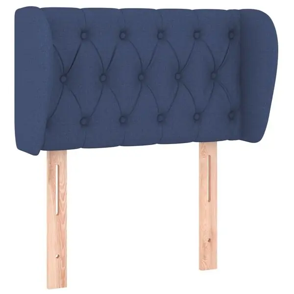 Fynd vidaXL Sänggavel med kanter blå 83x23x78/88 cm tyg