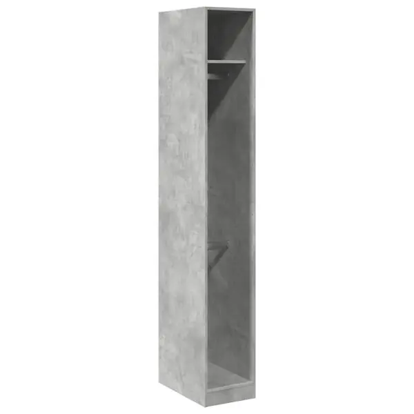 vidaXL Garderob betonggrå 30x50x200 cm konstruerat trä Kampanj