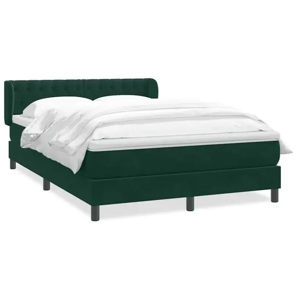 Reapris vidaXL Ramsäng med madrass mörkgrön 160x220 cm sammet