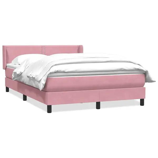 Säker betalning vidaXL Ramsäng med madrass rosa 160x210 cm sammet