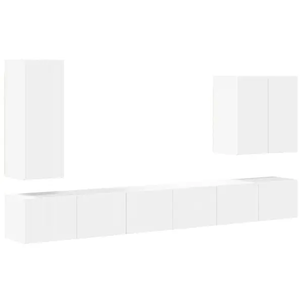 Populär vidaXL TV väggskåp set Väggmonterad 6 pcs Vit