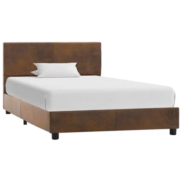 Fynd vidaXL Sängram utan madrass brun konstmocka 90x200 cm