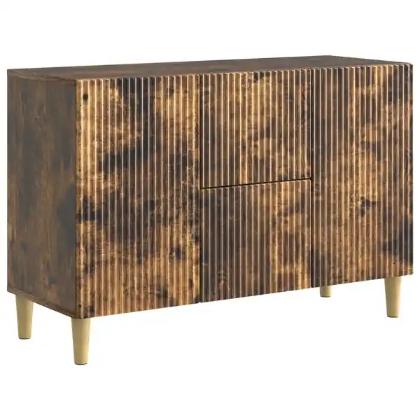 Premium vidaXL Sideboard med låda Rökt ek 89 x 34,5 x 60 cm Konstruerat trä