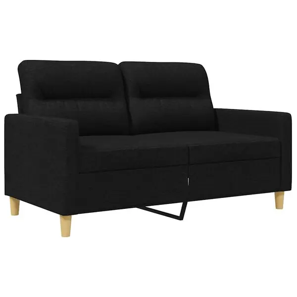 vidaXL 2-sitssoffa ljusgrå Svart 120 cm tyg Utförsäljning