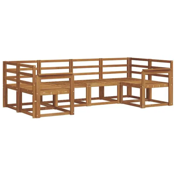 vidaXL Utomhussoffset 6 pcs Naturfärg Massivt Akaciaträ Utförsäljning