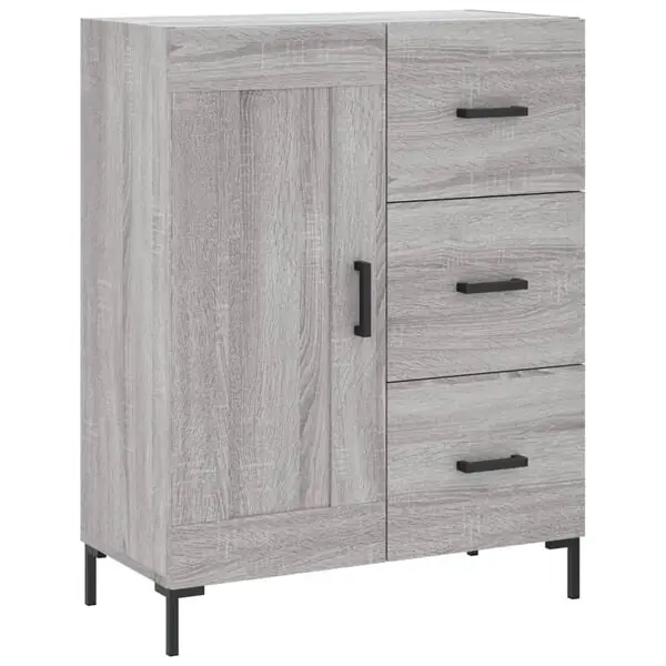 Snabb frakt vidaXL Skänk grå sonoma 69,5x34x90 cm konstruerat trä