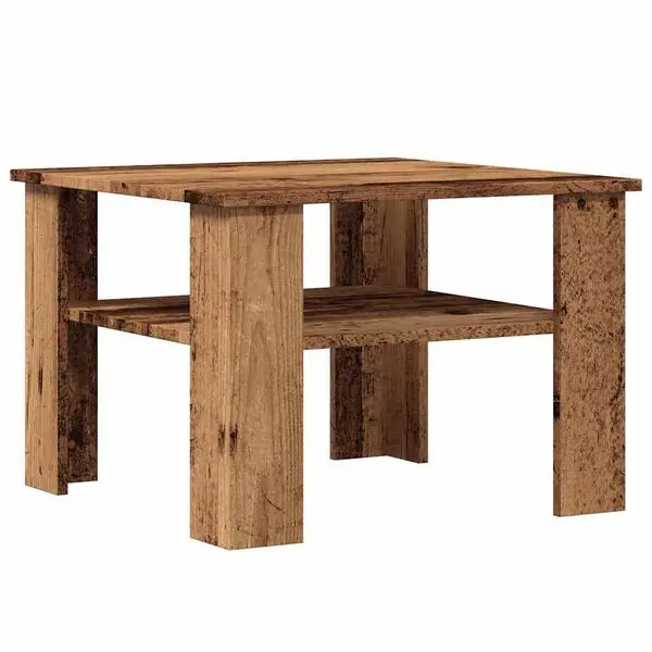 vidaXL Soffbord gammalt trä 60x60x42 cm konstruerat trä Utförsäljning