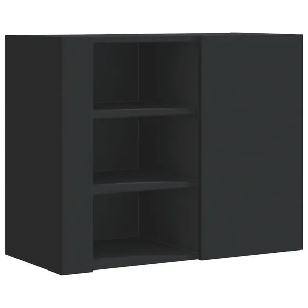 vidaXL Väggskåp svart 75x35x60 cm konstruerat trä Beställ nu