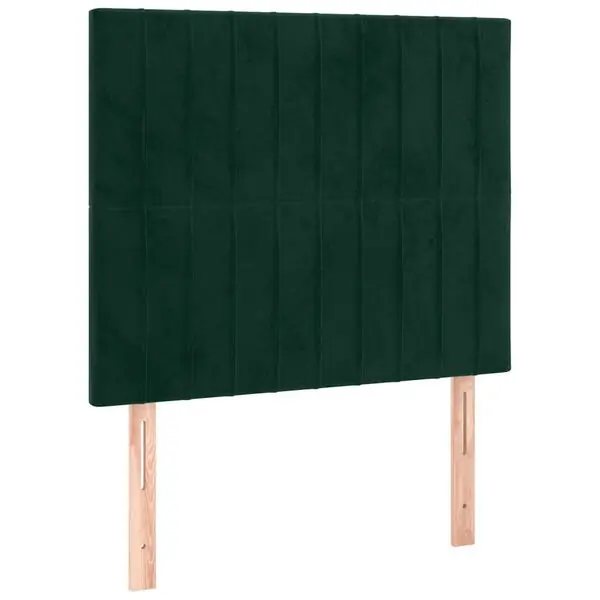 Billigare vidaXL Sänggavel mörkgrön 80x5x118/128 cm sammet