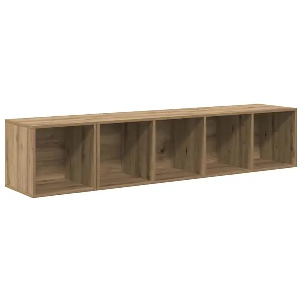 vidaXL TV-bänkset Väggmonterad 2 pcs Artisan Ek Konstruerat trä Bästa pris