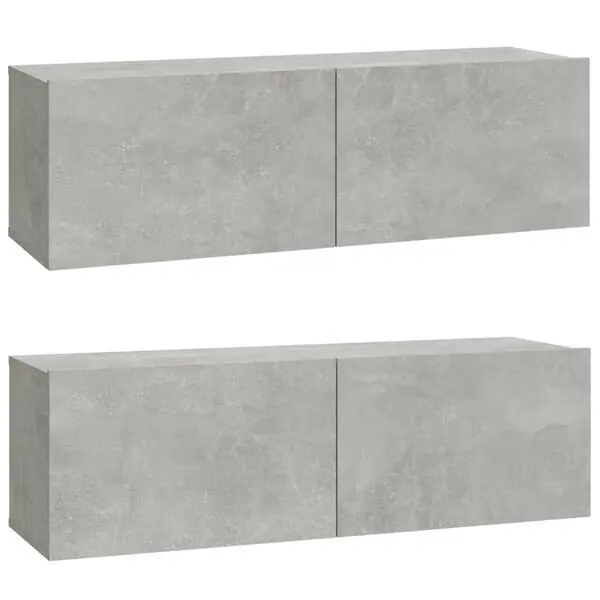 vidaXL Väggmonterade tv-bänkar 2 st 100x30x30 cm konstruerat trä Sänkt pris