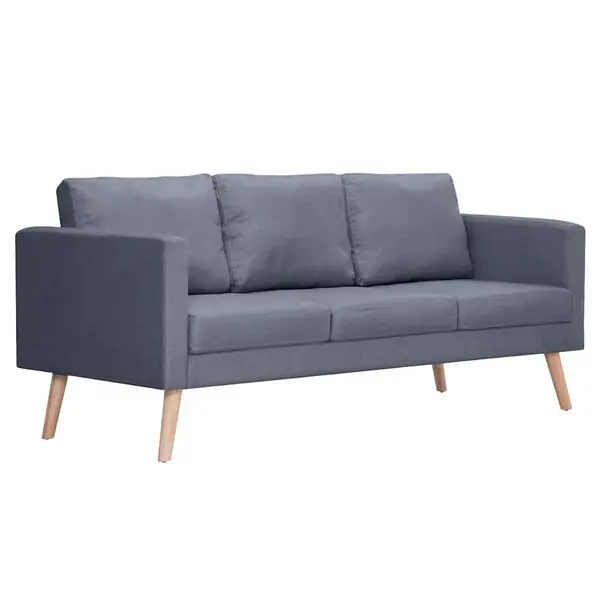 Lägg i varukorgen vidaXL Soffa 3-sits tyg mörkgrå