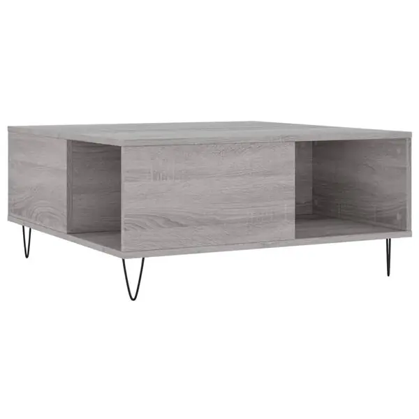 vidaXL Soffbord grå sonoma 80x80x36,5 cm konstruerat trä Populärt val
