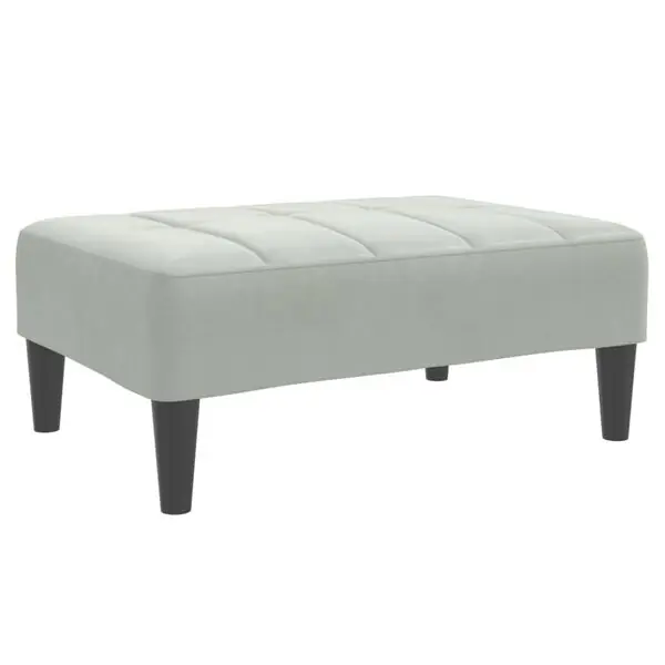 Begränsat antal vidaXL Fotpall Ljusgrå 77x55x31 cm sammet