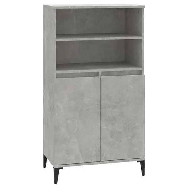 Snabb leverans vidaXL Högskåp betonggrå 60x36x110 cm konstruerat trä