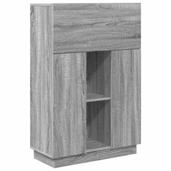 vidaXL Skrivbord Grå Sonoma 71.5 x 31.5 x 106.5 cm Konstruerat trä Köp online