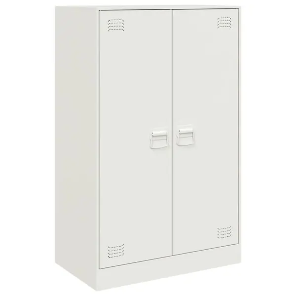 vidaXL Skänk vit 67x39x107 cm stål Populärt val
