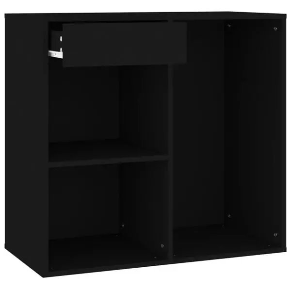 vidaXL Sminkskåp svart 80x40x75 cm konstruerat trä Outlet