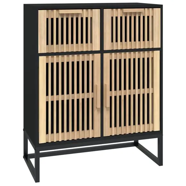 Sista chansen vidaXL Förvaringsskåp svart 60x30x75 cm konstruerat trä