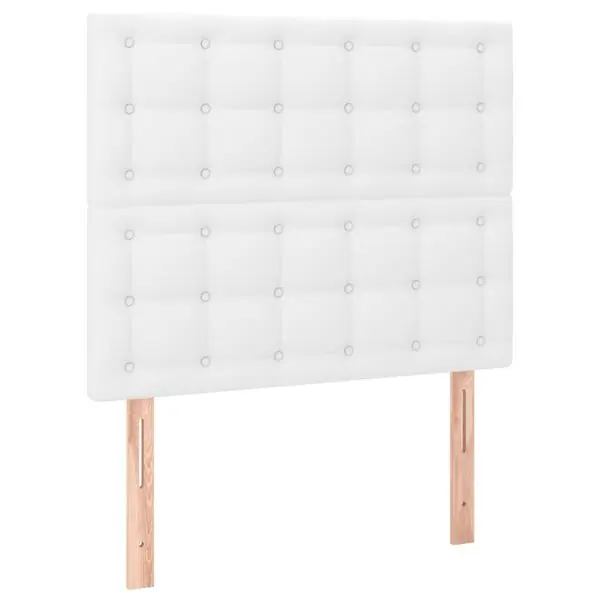 Premium vidaXL Sänggavel vit 80x5x118/128 cm konstläder