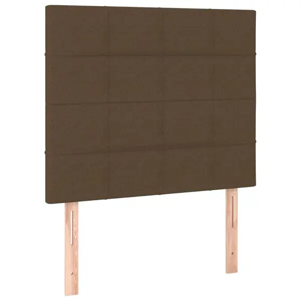vidaXL Sänggavel mörkbrun 80x5x118/128 cm tyg Rabatter
