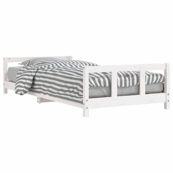 Köp nu vidaXL Sängram för barnsäng vit 90x200 cm massiv furu