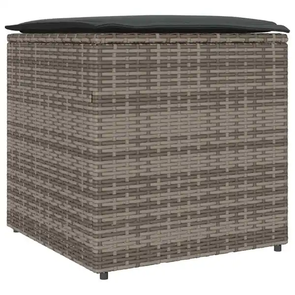 vidaXL Kuddbox med lagring Grå 50 x 50 x 50 cm konstrotting Kampanj