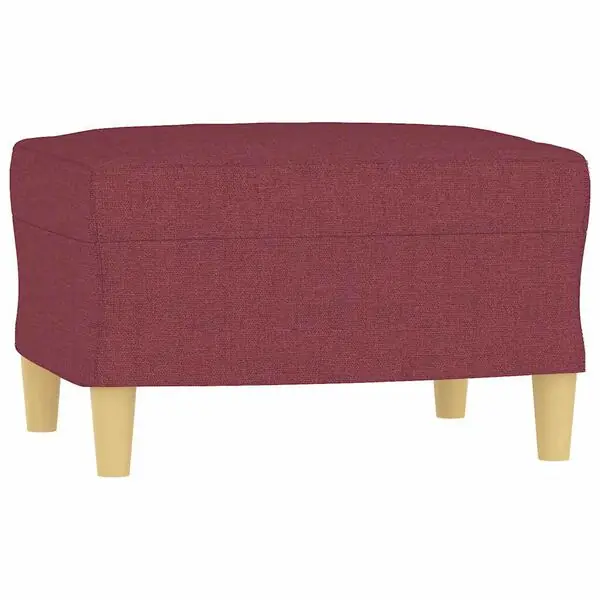 Endast denna vecka vidaXL Fotpall Vinröd 60x50x41 cm tyg
