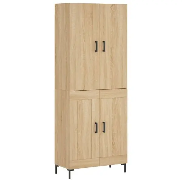 Erbjudandepris vidaXL Högskåp sonoma-ek 69,5x34x180 cm konstruerat trä
